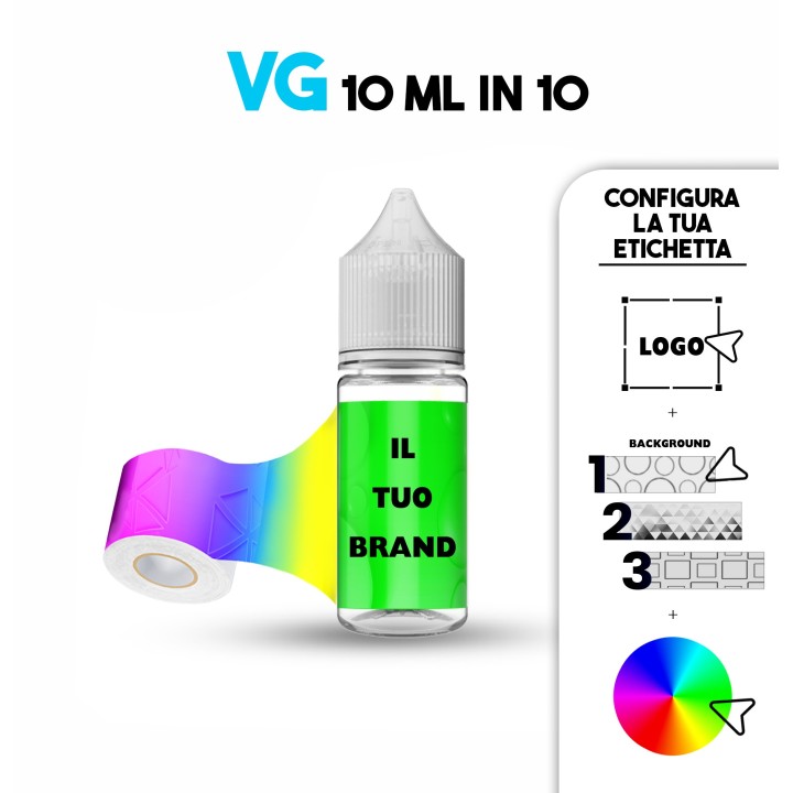 Personalizzato Glicerina Vegetale VG 10 in 10ml