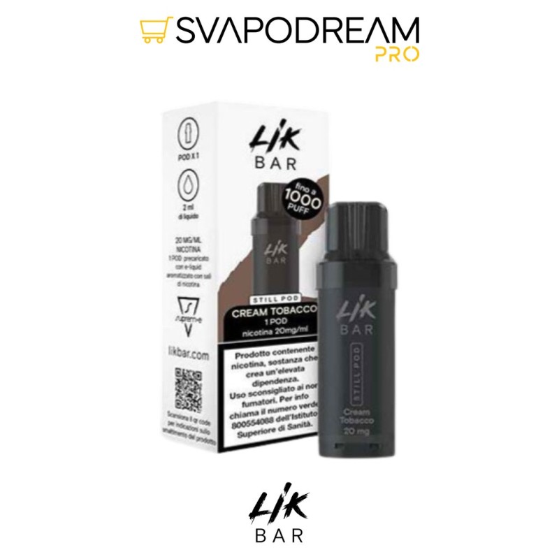 Lik Bar Still Pod Cream Tobacco 10/20 mg