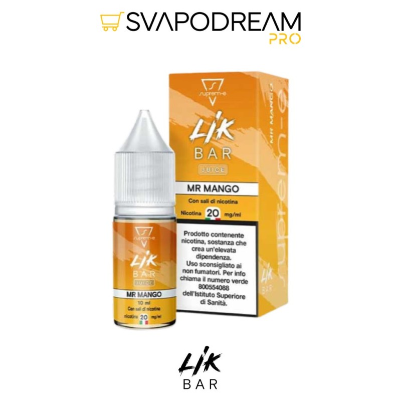 LIK BAR by Suprem-e - Liquido Nic Salts 10ml MR MANGO