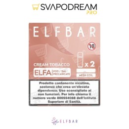 ELFBAR ELFA - Cartuccia Pod Precaricata CREAM TOBACCO