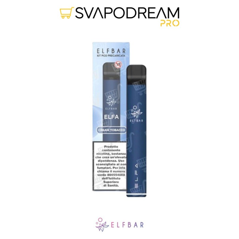 ELFBAR ELFA Pod Mod + 1 Pod Precaricata CREAM TOBACCO
