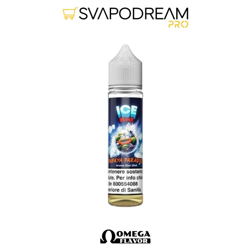 OMEGA FLAVORS - Aroma Shot 20ml Ice Bomb PAPAYA PARADISE