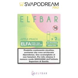 ELFBAR ELFA - Cartuccia Pod Precaricata APPLE PEACH 2pz