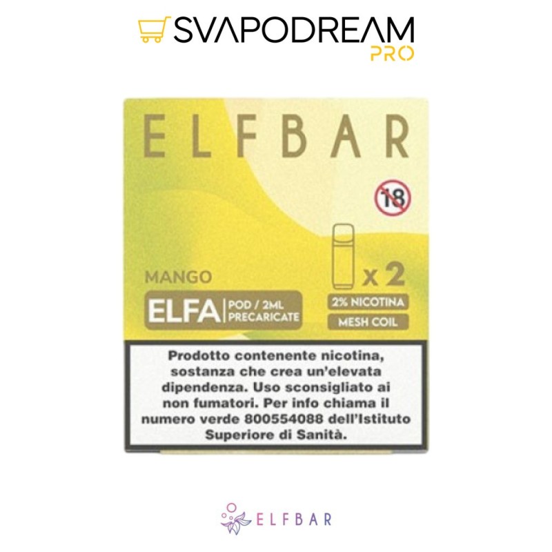 ELFBAR ELFA - Cartuccia Pod Precaricata MANGO 2pz
