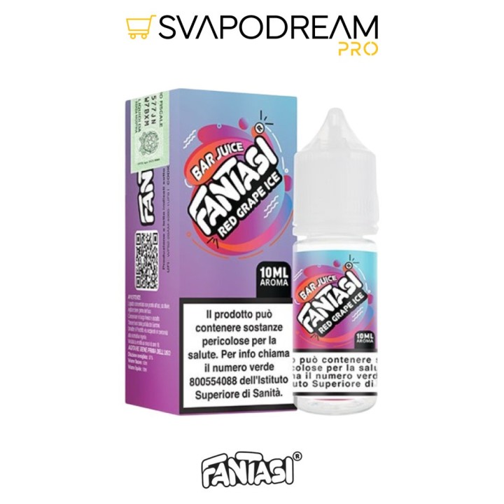 FANTASI VAPE - Aroma Concentrato 10ml Bar Juice RED GRAPE ICE