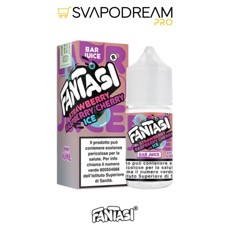 FANTASI VAPE BAR JUICE Mini Shot 10ml STRAWBERRY RASPBERRY CHERRY ICE