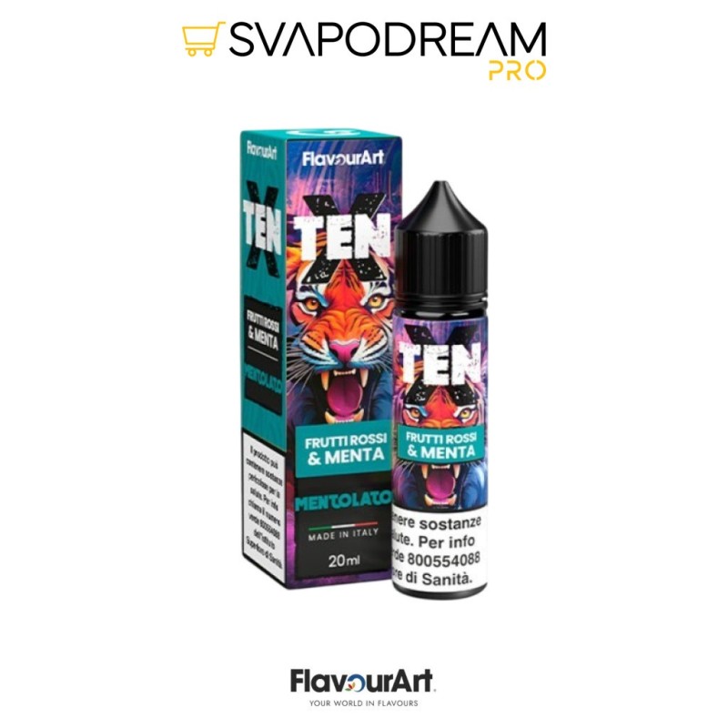 FLAVOURART - Aroma Shot 20ml TEN-X FRUTTI ROSSI E MENTA