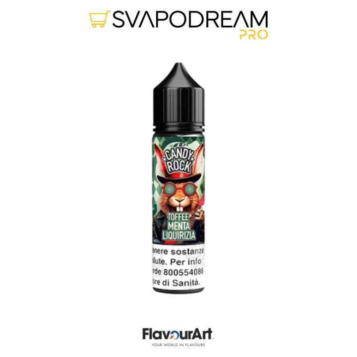 FLAVOURART - Aroma Shot 20ml Candy Rock TOFFEE MENTA LIQUIRIZIA