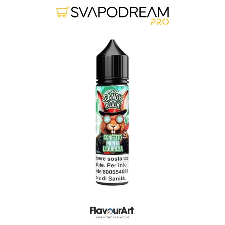 FLAVOURART - Aroma Shot 20ml Candy Rock CONFETTO MENTA E LIQUIRIZIA