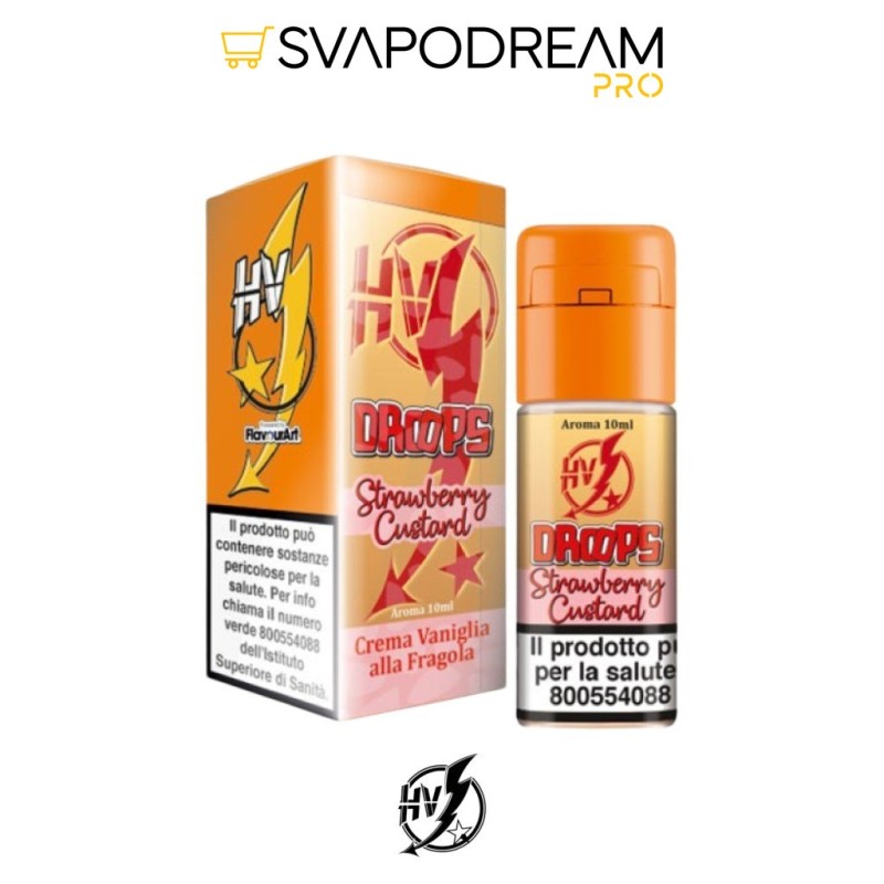 HIGH VOLTAGE - Aroma Concentrato 10ml Droops STRAWBERRY CUSTARD