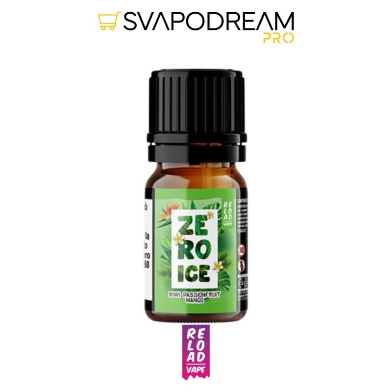 RELOAD VAPE - Aroma Concentrato 10ml Zero Ice KIWI PASSION FRUIT MANGO