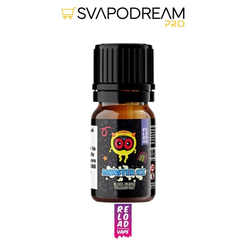 RELOAD VAPE - Aroma Concentrato 10ml Monster Ice BLOOD ORANGE PASSION FRUIT
