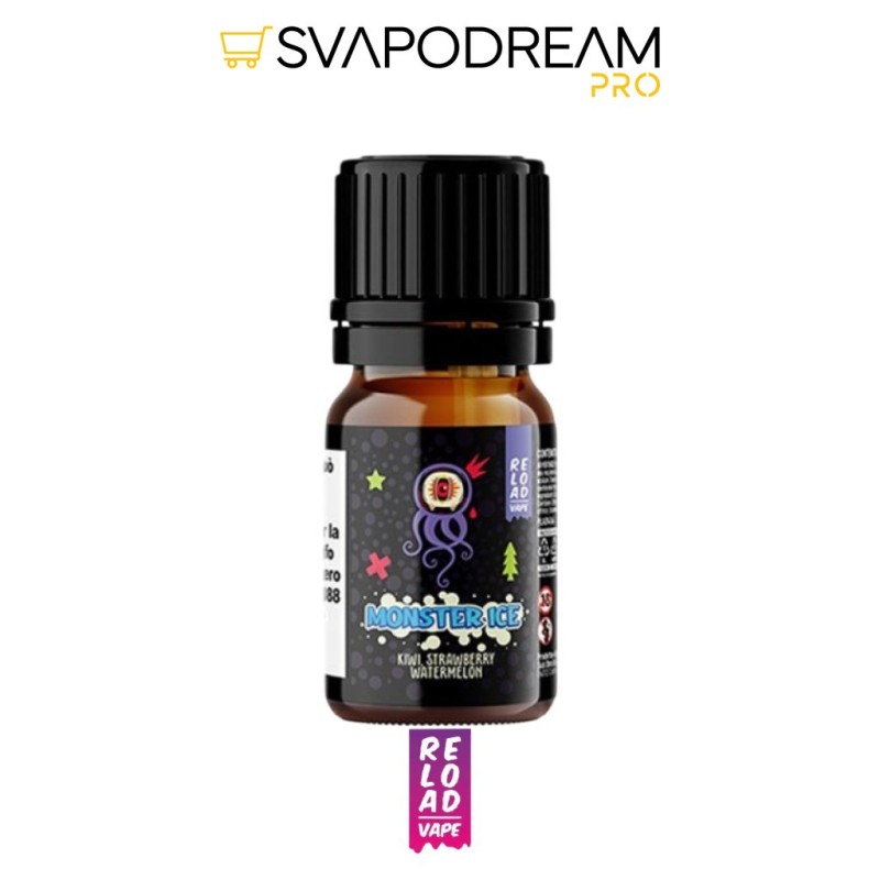 RELOAD VAPE - Aroma 10ml Monster Ice KIWI STRAWBERRY WATERMELON