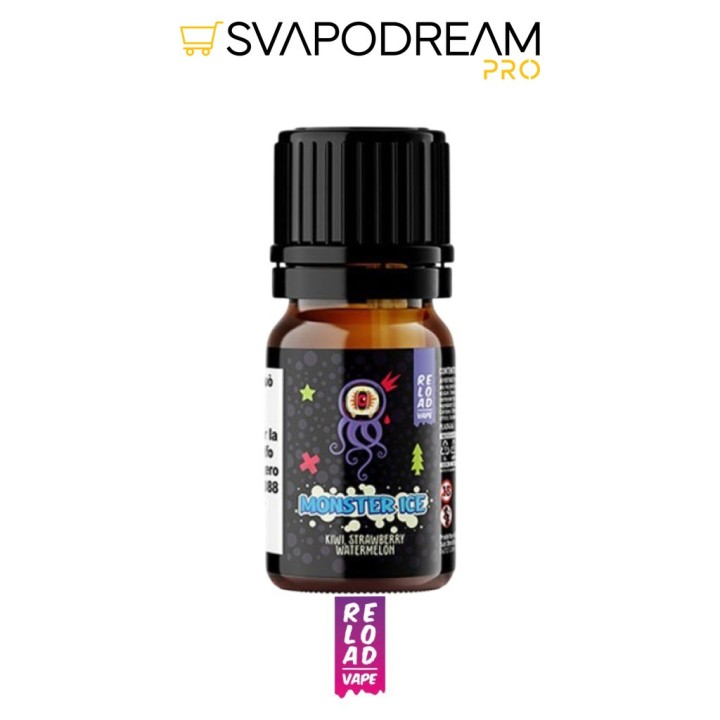 RELOAD VAPE - Aroma 10ml Monster Ice KIWI STRAWBERRY WATERMELON
