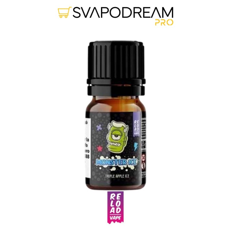 RELOAD VAPE - Aroma Concentrato 10ml Monster Ice TRIPLE APPLE ICE