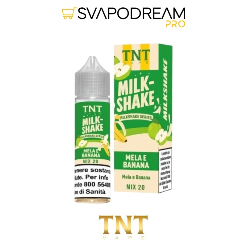 TNT VAPE MilkShake - Liquido Mix&Vape 20ml MELA E BANANA