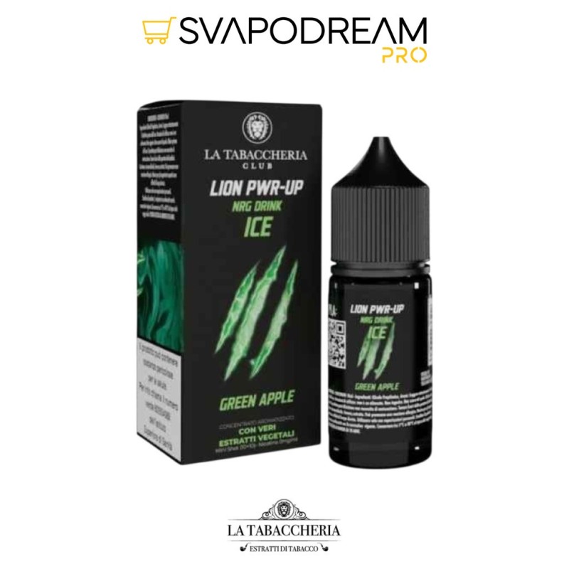 LA TABACCHERIA LION PWR-UP - Mini Shot 10ml NRG DRINK ICE GREEN APPLE