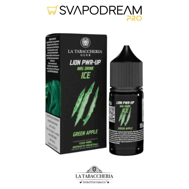 LA TABACCHERIA LION PWR-UP - Mini Shot 10ml NRG DRINK ICE GREEN APPLE