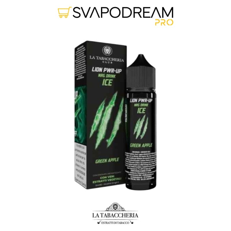LA TABACCHERIA LION PWR-UP - Aroma Shot 20ml NRG DRINK ICE GREEN APPLE