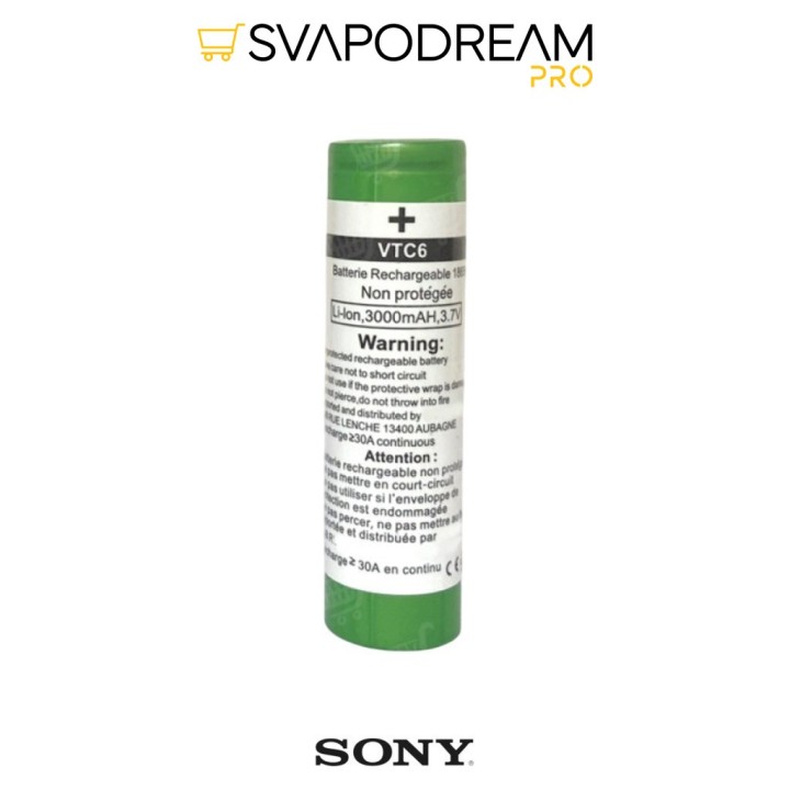 Batteria Sony VTC6 18650 3000mAh 30A | Svapodream