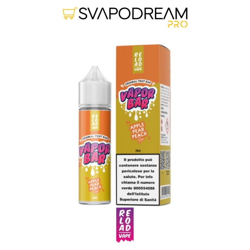 RELOAD VAPE - Aroma Shot 20ml Vapor Bar APPLE PEAR PEACH ICE