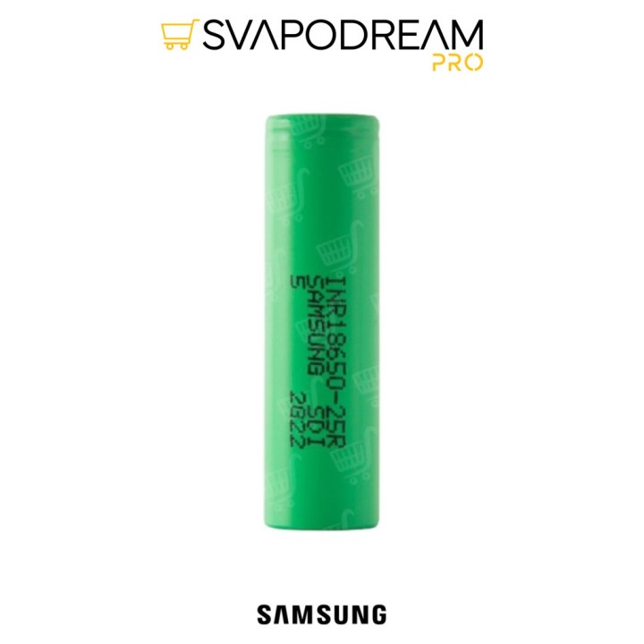 Samsung INR18650-25R 2500mAh 20A Flat Top | Svapodream