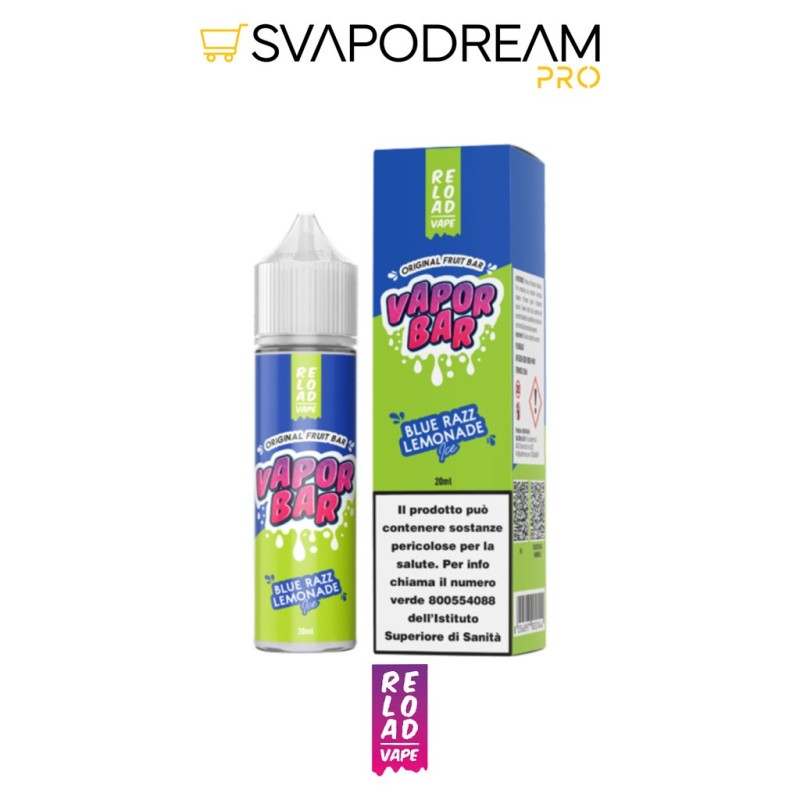 RELOAD VAPE - Aroma Shot 20ml Vapor Bar BLUE RAZZ LEMONADE ICE
