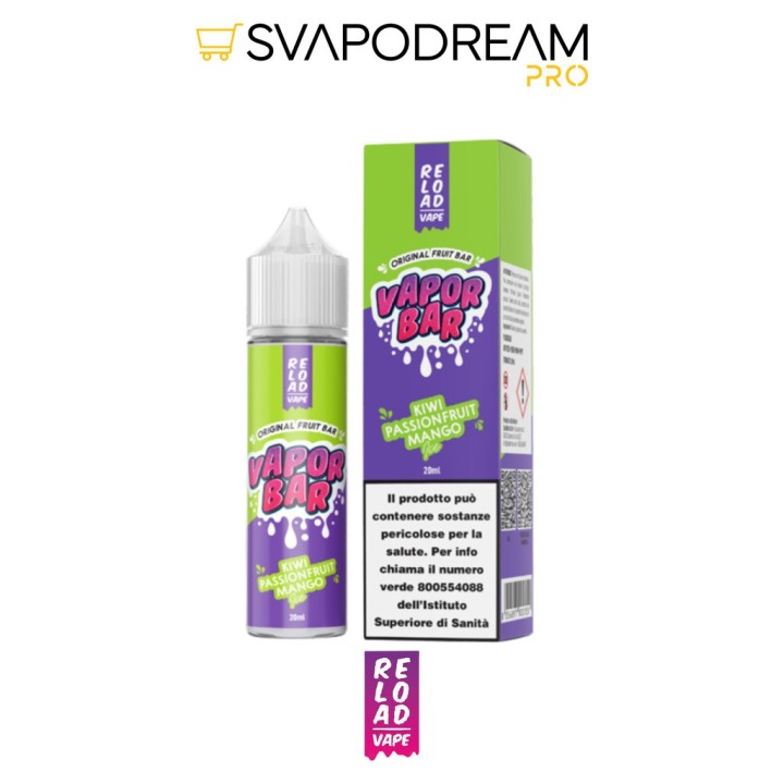 RELOAD VAPE - Aroma Shot 20ml Vapor Bar KIWI PASSIONFRUIT MANGO ICE
