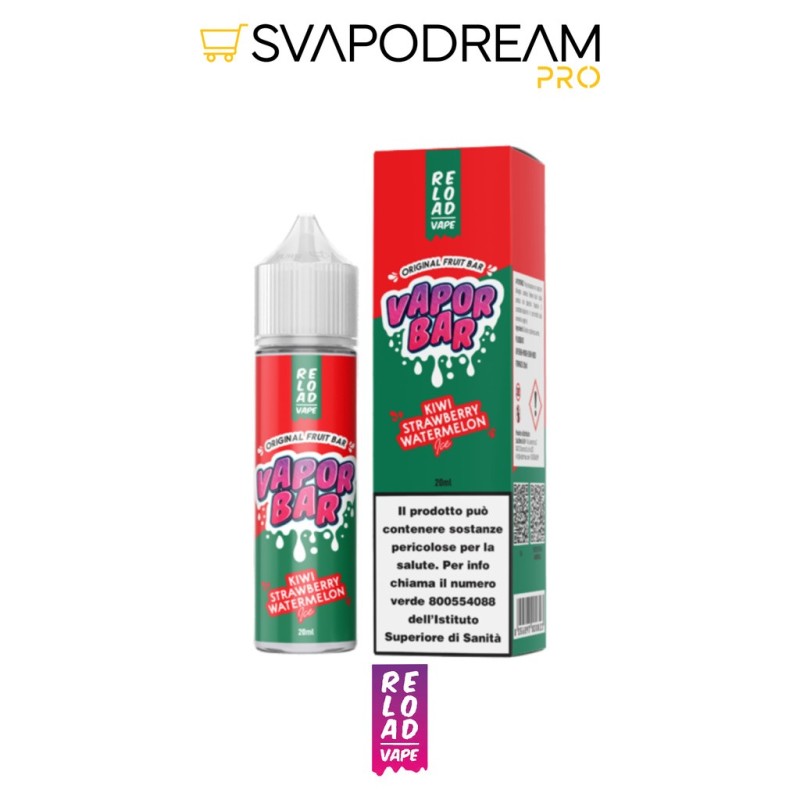 RELOAD VAPE - Aroma Shot 20ml Vapor Bar KIWI STRAWBERRY WATERMELON ICE