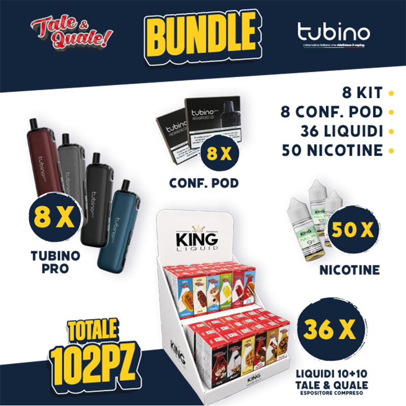 BUNDLE - Tubino Pro + Pod + Liquidi 10+10 Tale & Quale + Nicotine