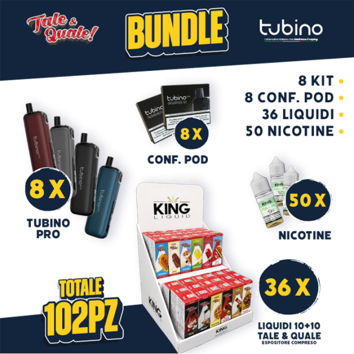 BUNDLE - Tubino Pro + Pod + Liquidi 10+10 Tale & Quale + Nicotine