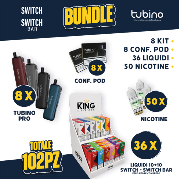 BUNDLE - Tubino Pro + Pod + Liquidi 10+10 Switch/Switch Bar + Nicotine
