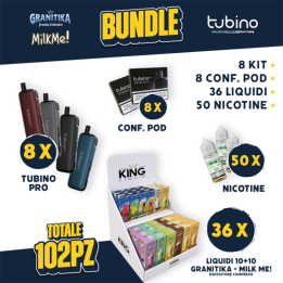 BUNDLE - Tubino Pro + Pod + Liquidi 10+10 Milk Me/Granitika + Nicotine