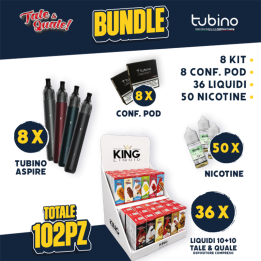 BUNDLE - Tubino Aspire + Pod + Liquidi 10+10 Tale & Quale + Nicotine