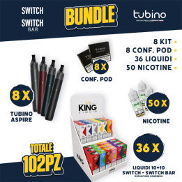 BUNDLE - Tubino Aspire + Pod + Liquidi 10+10 Switch/Switch Bar + Nicotine