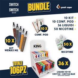 BUNDLE - Wenax M2 + Pod + Liquidi 10+10 Switch/Switch Bar + Nicotine