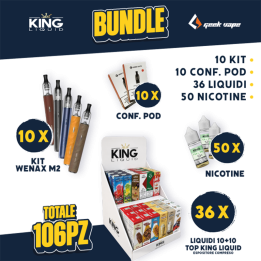 BUNDLE - Wenax M2 + Pod + Liquidi 10+10 Top King Liquid + Nicotine