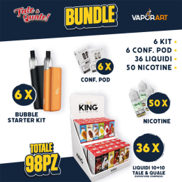 BUNDLE - Vaporart Bubble Starter Kit + Pod + Liquidi 10+10 Tale & Quale + Nicotine