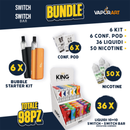 BUNDLE - Vaporart Bubble Starter Kit + Pod + Liquidi 10+10 Switch/Switch Bar + Nicotine